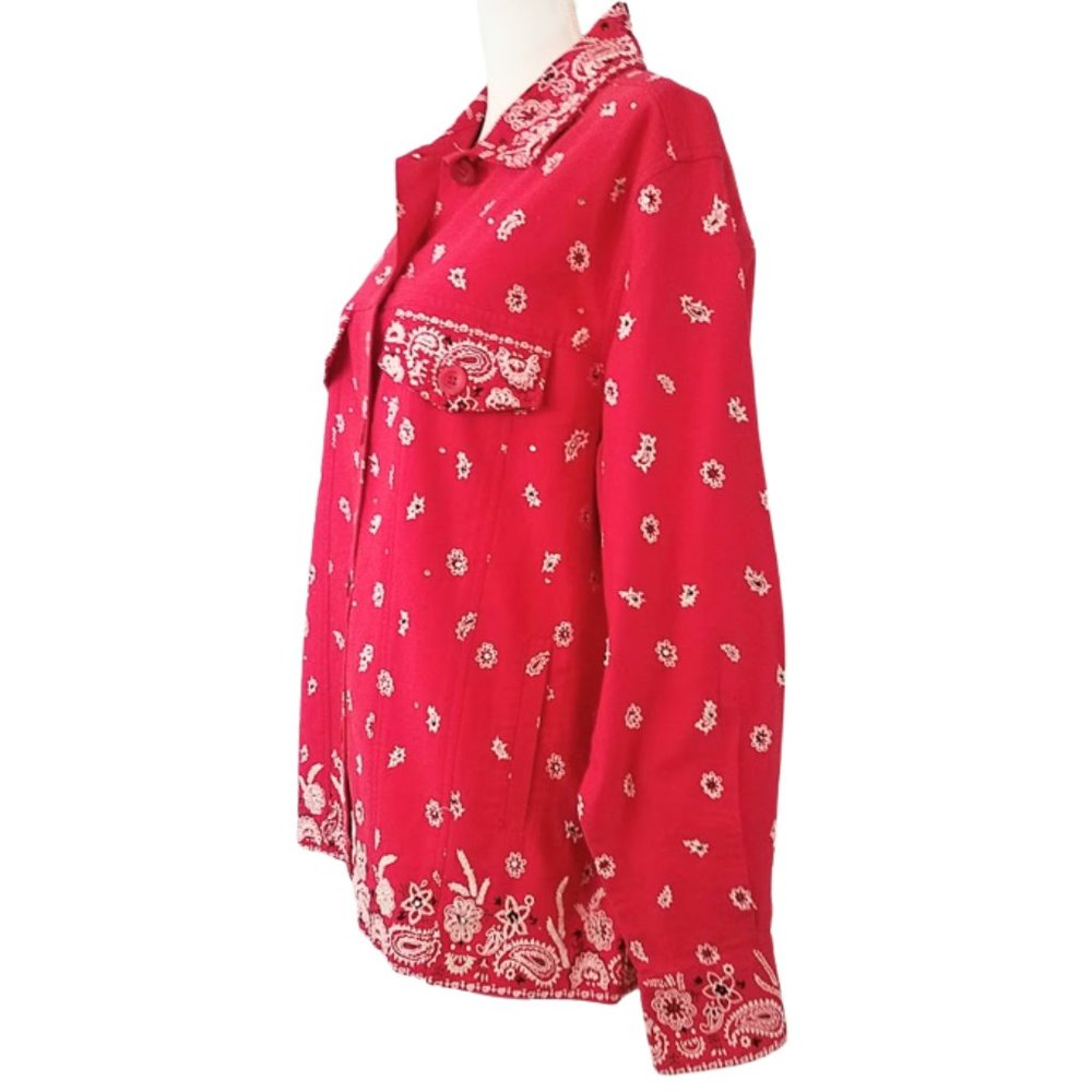 The Quacker Factory Red & White Embellished Paisl… - image 5